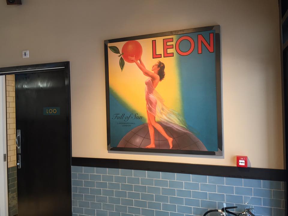 Image of Canvas at Leon Restaurant . Installed by Avon Signs